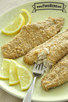 Foto de Pescado Cocido Crujiente con Queso Parmesano