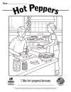 Hot Peppers coloring sheet