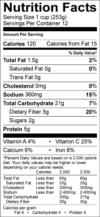 black bean soup calories