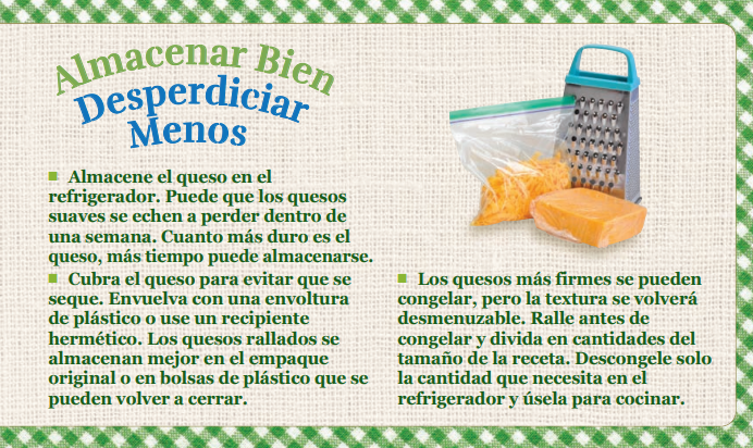 Queso - Almacenar Bien Desperdiciar Menos