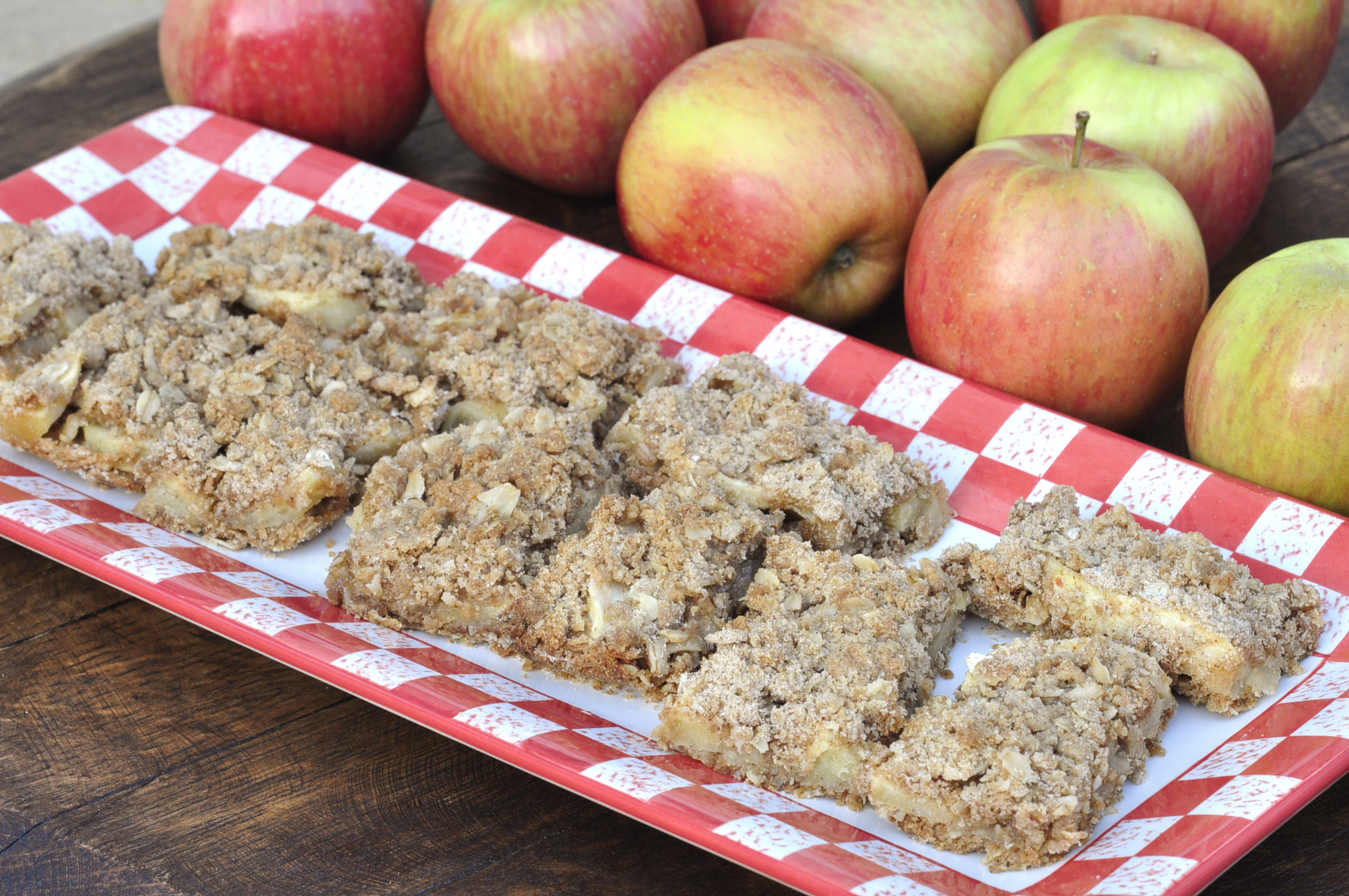 Apple Bars Served on Table