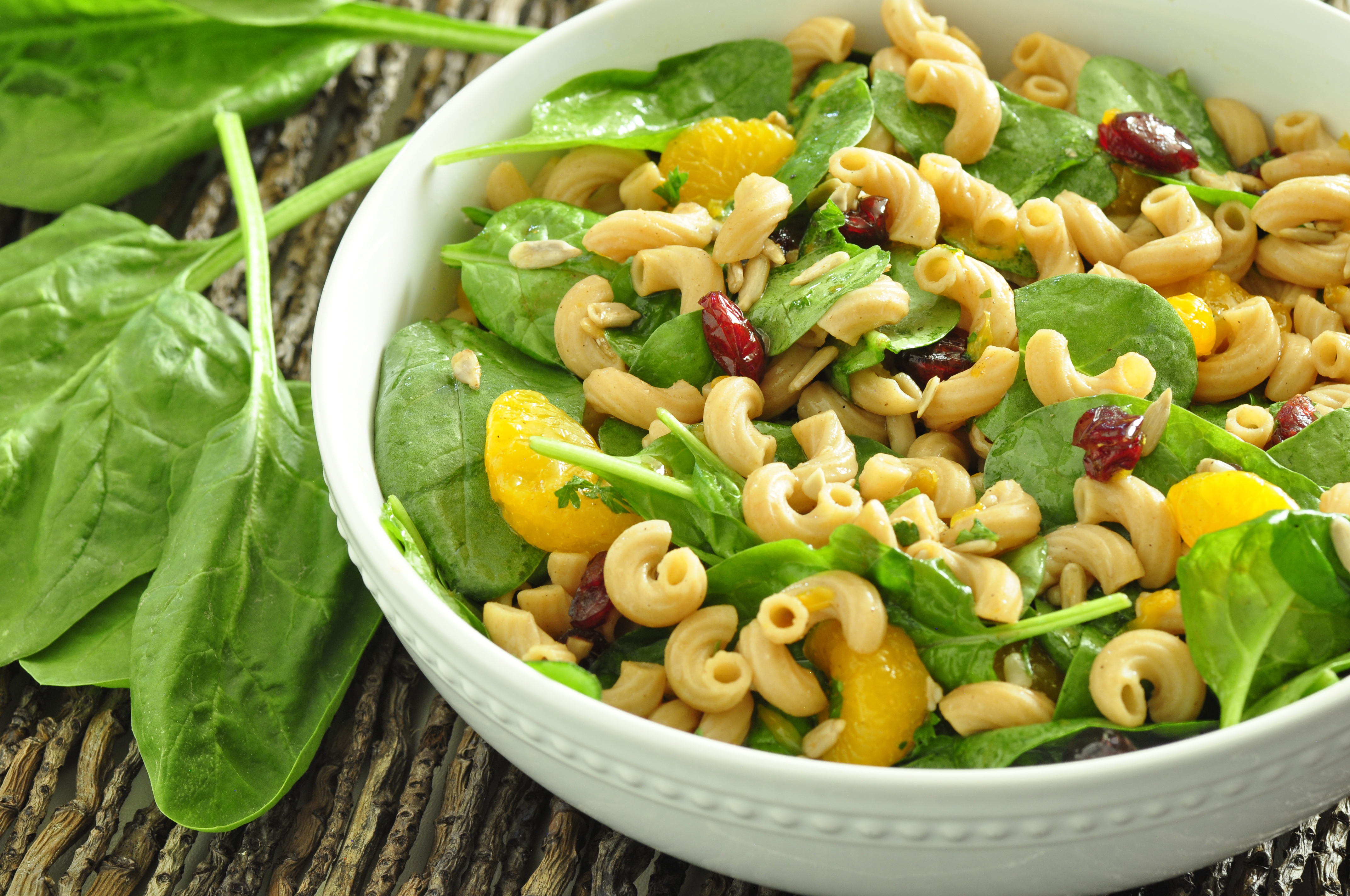 Fresh Spinach Pasta Salad 