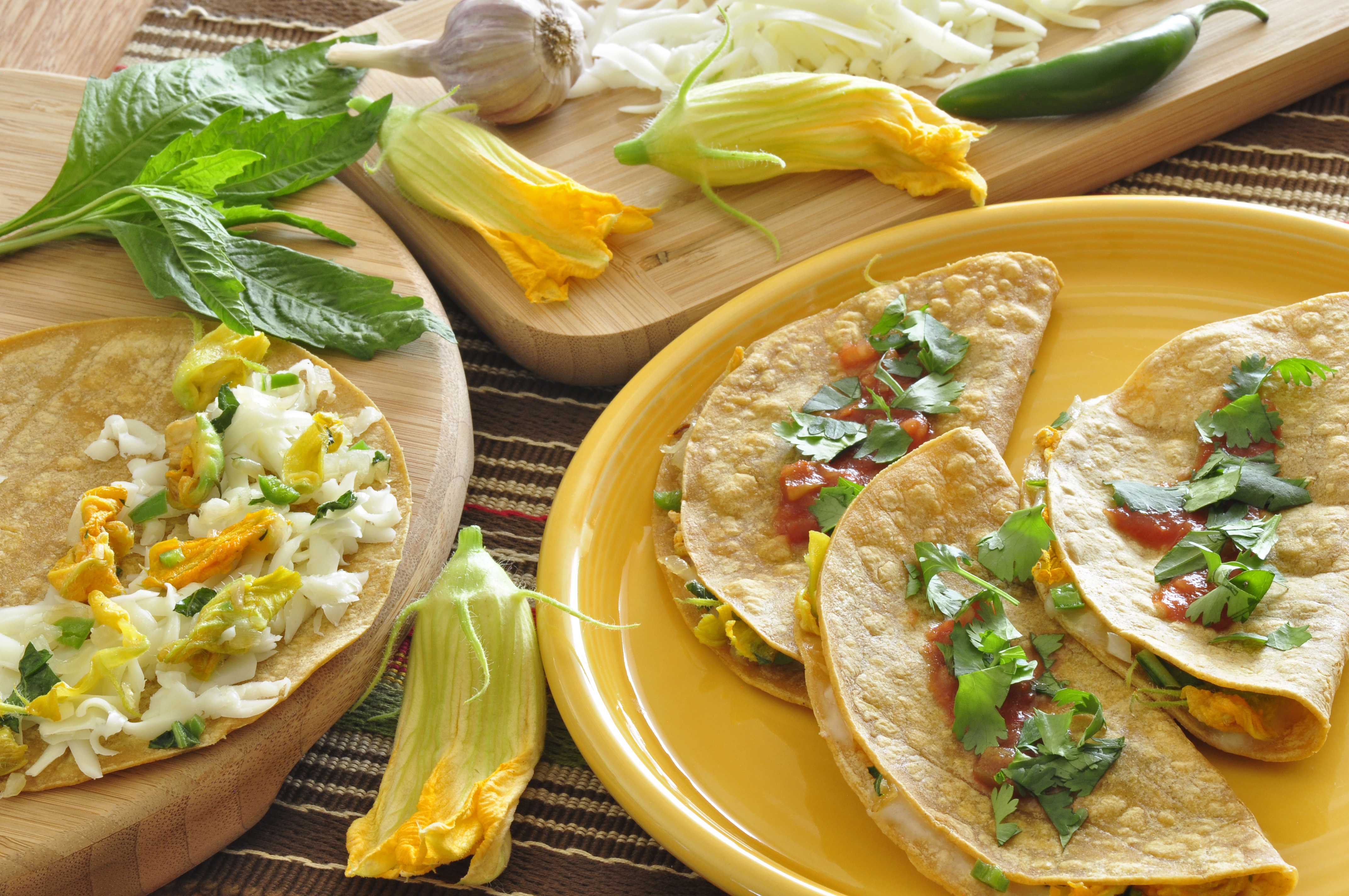 Squash Blossom Quesadilla