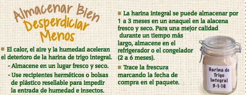 Harina Integral- Almacenar Bien Desperdiciar Menos