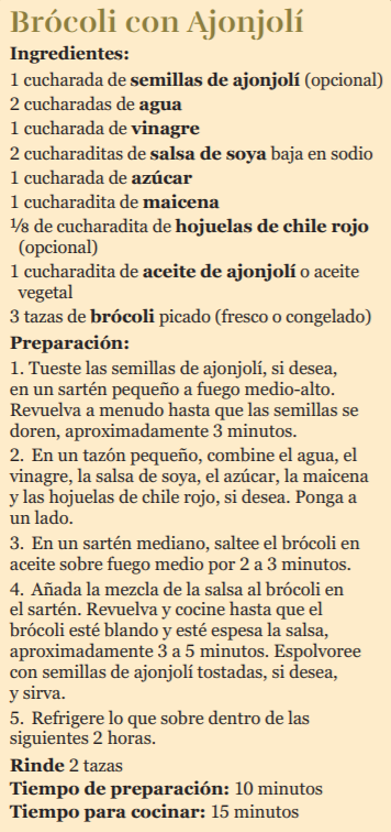 Brócoli con Ajonjolí