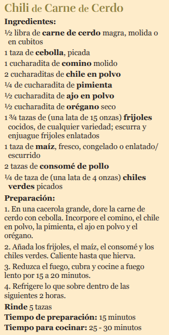 Chili de Carne de Cerdo