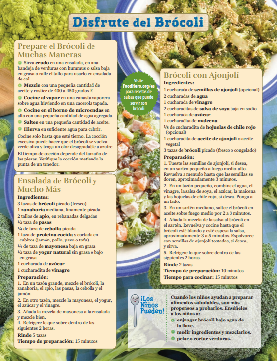 Disfrute del Brócoli