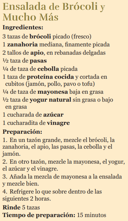 Ensalada de Brócoli y Mucho Más