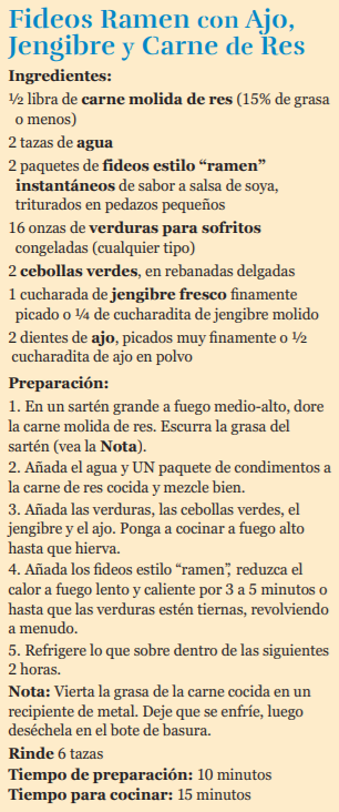 Fideos Ramen con Ajo, Jengibre y Carne de Res Receta