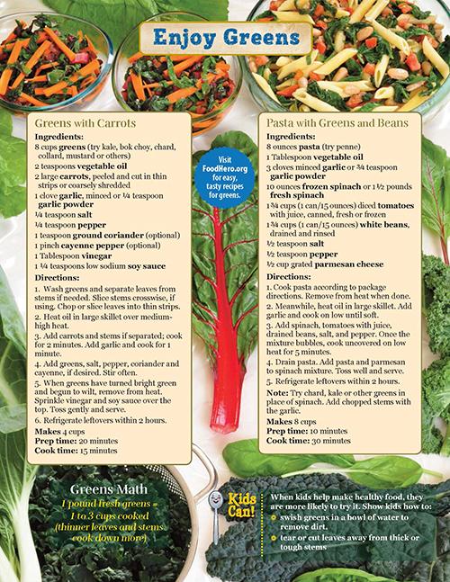 Leafy Greens Food Hero Monthly