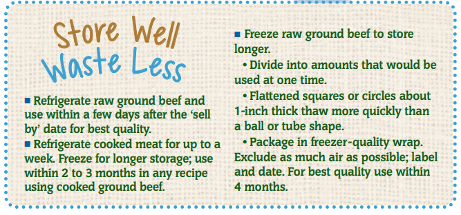 Store Well Waste Less Beef