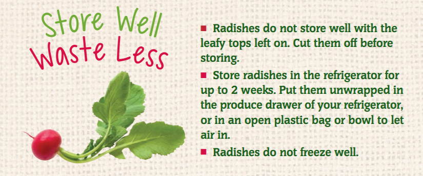 storing radishes 