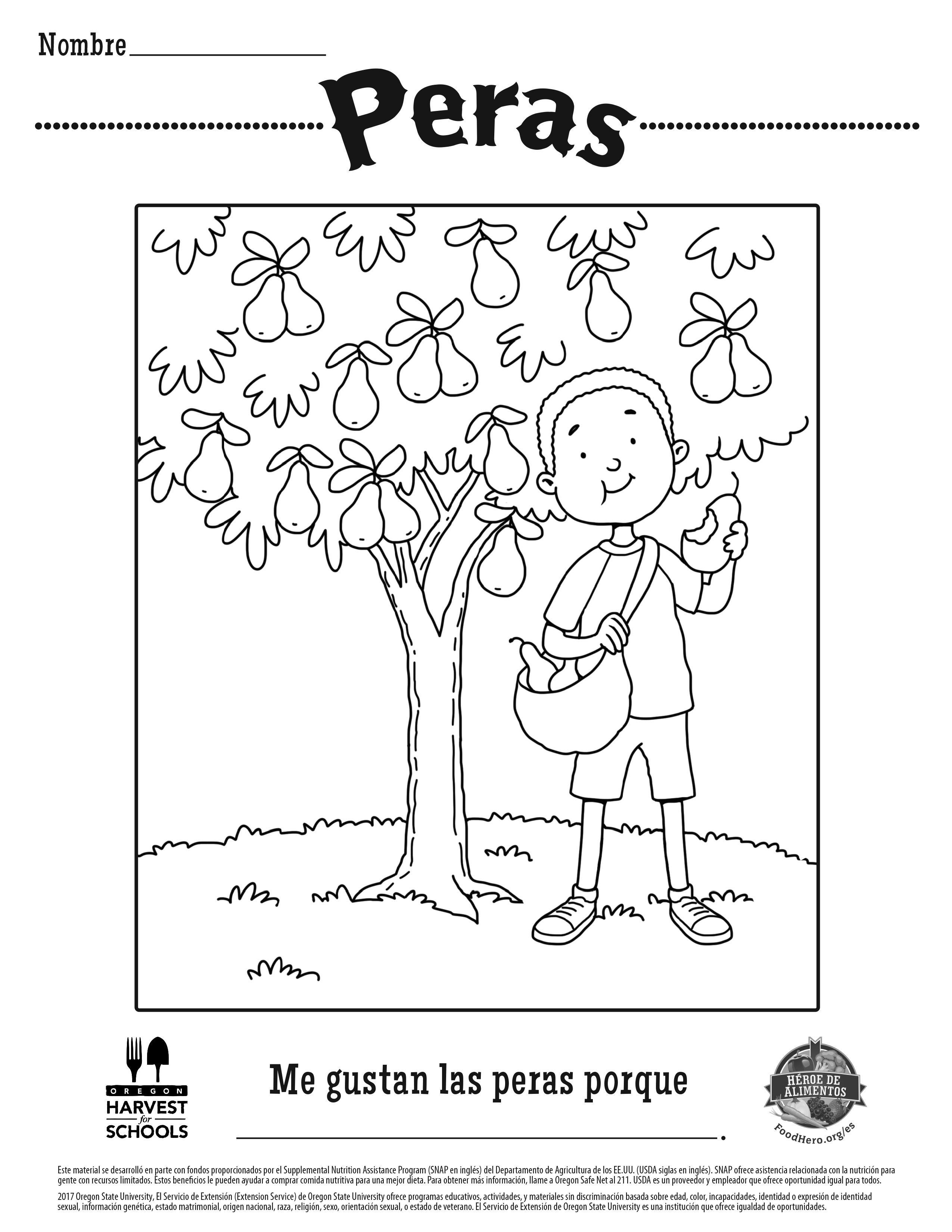 Pears Coloring Sheet