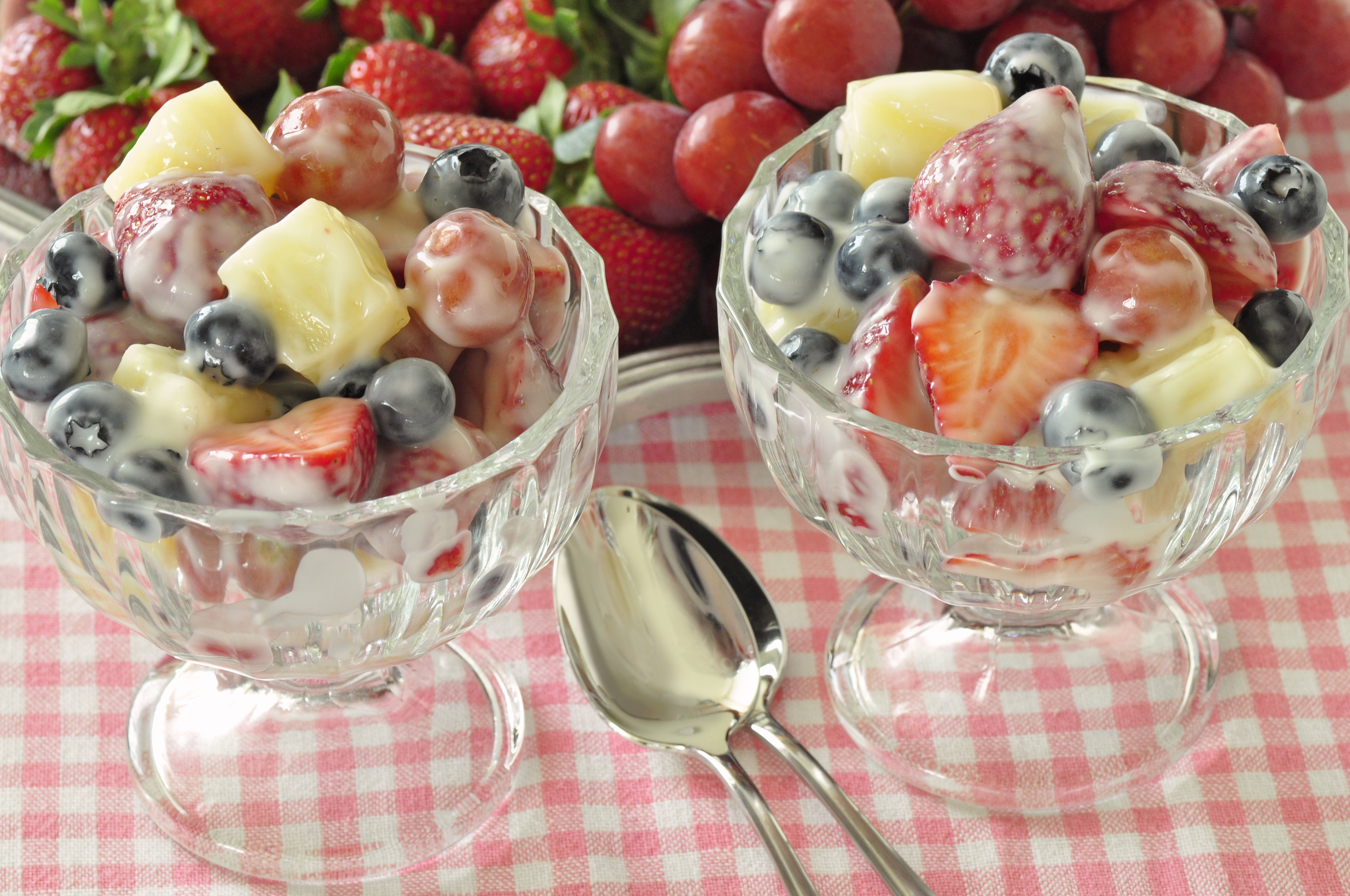 Fruit Salad for two served in glass
