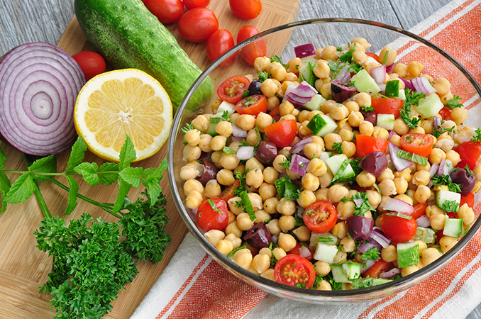 Garbanzo Bean and Vegetable Salad