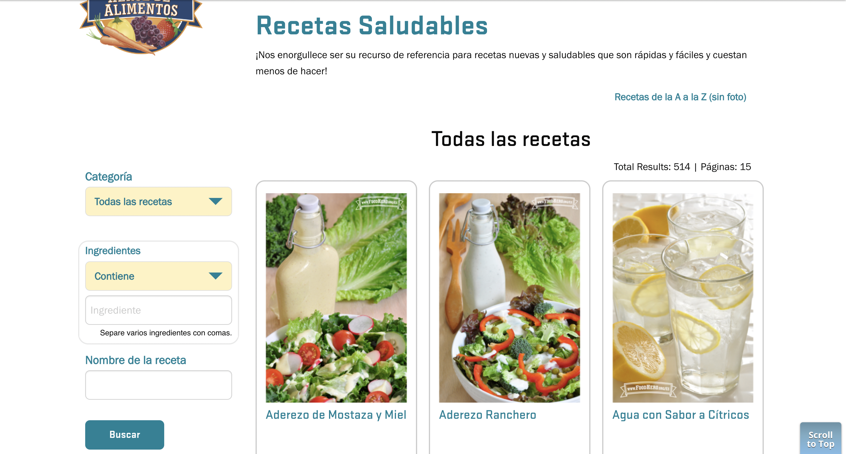 encontrar recetas