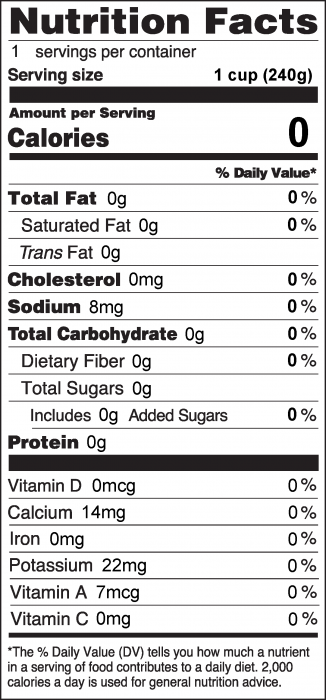 Photo of Nutrition Facts for Garden Herbal Tea