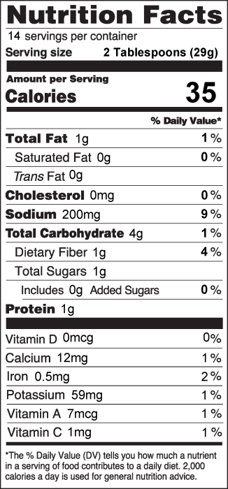 Photo of Nutrition Facts of Pinto Bean Dip