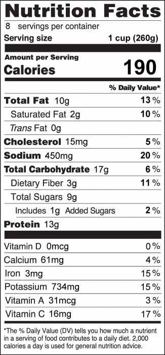 Photo of Nutrition Facts of West African Peanut Soup