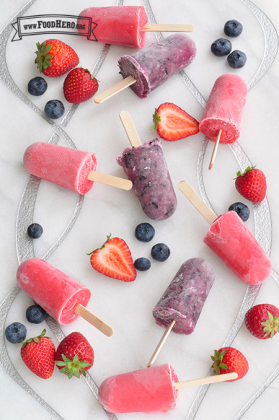 Fruit Yogurt Popsicle with popsicle holder