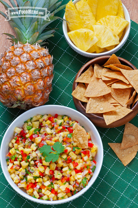 Bowl of pineapple salsa