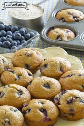 Whole-Wheat Blueberry Muffins