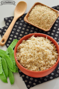 Cooked rice in a bowl.