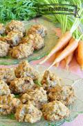 Round cookies on a plate. 