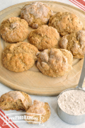 Platter of golden whole-wheat rolls.