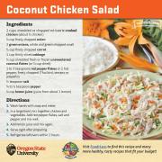 Coconut Chicken Salad Recipe Card
