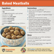 Baked Meatballs Recipe Card