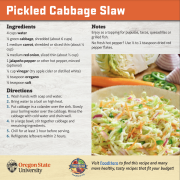 Pickled Cabbage Slaw Recipe Card