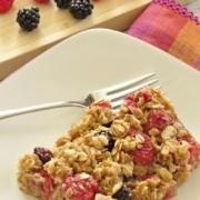 Portion of Baked Berry Oatmeal recipe