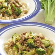 Portions of Beef and Broccoli recipe 