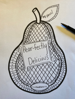 Example of Line Pattern Art with pear 