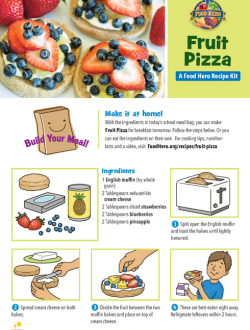 flyer of food hero fruit pizza kit