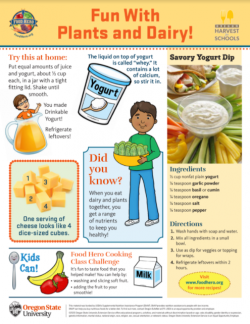 Dairy and Plants Kids Activity Sheet 
