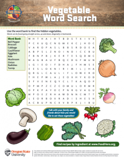 Word Search - Vegetable