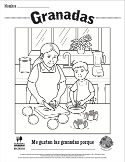 Granada Hoja para Colorear