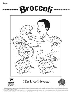 Broccoli Coloring Sheet 