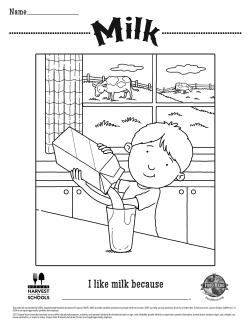 Milk Coloring Sheet 