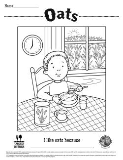Oats Coloring Sheet 