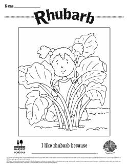 Rhubarb Coloring Sheet 