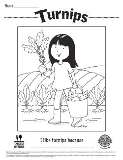 Food Hero Turnips Coloring Sheet