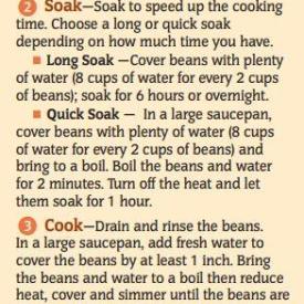 Step by step for cooking dry beans