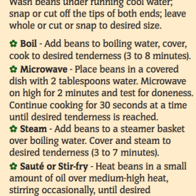 cooking green beans 
