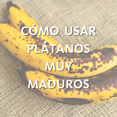 Promoción para publicación de blog sobre consejos para usar plátanos muy maduros