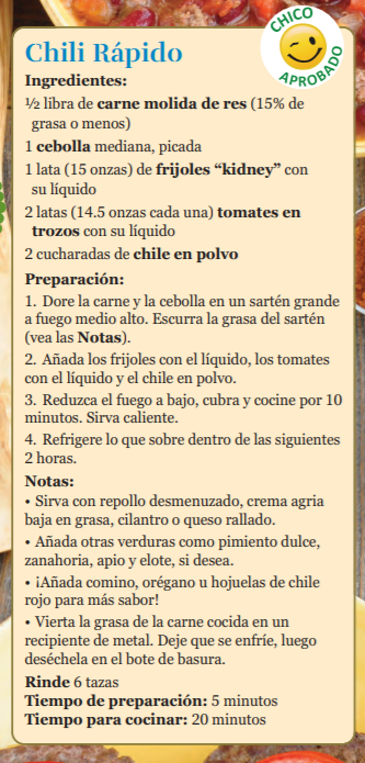 Chili Rápido - Disfrute la Carne Molida de Res | Food Hero Chili Rápido - Disfrute la Carne Molida de Res | Food Hero