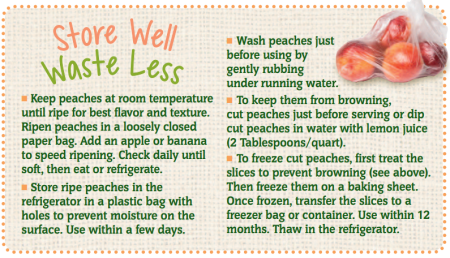 Store Well Waste Less Peaches