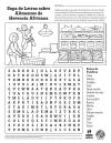 Sopa de Letras sobre Alimentos de Herencia Africana